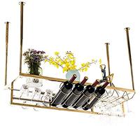 Casier à vin à suspendre en acier inoxydable | Porte-verres à vin à l'envers | Étagère de décoration de plafond pour bars, restaurants, cuisines, Dfvv Vie intéressante