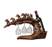 Casier à vin Art Déco Table à manger Gallop Porte-bouteilles Peut être utilisé pour les clubs familiaux Hôtel Casier à vin élégant de style français (couleur : marron, taille : taille unique)