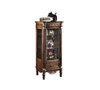 Casier à vin autoportant armoires à vin avec portes en verre à 3 niveaux, vitrines en verre de salon, armoires de bar sur pied, armoires de rangement, buffet (couleur : A) (A)