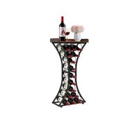 VEVOR Casier à Vin Autoportant Capacité 15 Bouteilles, Range Bouteilles avec Plateau en Bois, Étagère à Vin Stable, Idéal pour Cuisine Garde-manger Salle à Manger Cave Bar, Rangement et Présentation