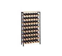 VEVOR Casier à Vin Autoportant Capacité 48 Bouteilles, Range Bouteilles à 8 Niveaux, Étagère à Vin Stable, avec Plateau en Bois et Pieds Réglables, Cuisine Garde-Manger Salle à Manger Cave Bar