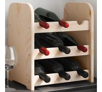 vidaXL Casier à vin avec panneau supérieur 43x25x37 cm bois pin massif Marron