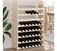 vidaXL Casier à vin – panneau supérieur en bois de pin massif – Marron