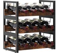 Casier à vin bois et fer - 12 bouteilles, design empilable Vendos85