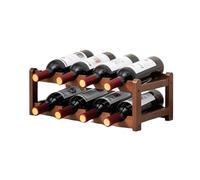 Casier à vin, casier à vin empilable, casier de stockage de vin à 4 niveaux, peut contenir 16 bouteilles, casier à bouteilles modulaire en bambou naturel, bambou pur audacieux, stockage de bouteilles