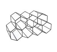 Casier À Vin Casier à vin Rouge en Fer Trois Couleurs Option for la Maison, décoration for(Black)