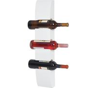 Étagère À Vin Colmar, Étagère Murale À Bouteilles En Bois, Pour 3 Bouteilles 54x13x9cm Blanc Multicolore