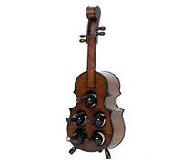 Casier à vin créatif en bois massif violon casier à vin pliable manuel pin casier à vin technologie ornements (couleur : marron)