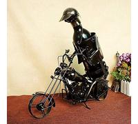Casier à vin créatif en forme de moto - Décoration de meubles en fer - Porte-bouteille de vin - Décoration d'intérieur - Cadeau artisanal