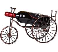 Casier à vin créatif en forme de vélo - Support de bouteille de vin autonome en métal - Design baroque - Cuivre - Couleur or rose pour le vin
