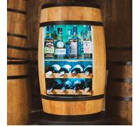 Casier à Vin - Creative Cooper - Tonneau en bois - Éclairage LED - 30 bouteilles - Chêne