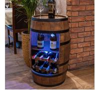 Casier à Vin - Creative Cooper - Tonneau en bois - Éclairage LED - Capacité 30 bouteilles - 80cm Wengé