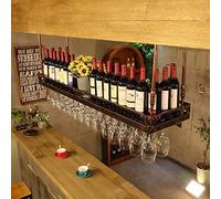 Casier à vin de pays américain en fer forgé porte-verre à vin créatif suspendu porte-gobelet porte-gobelet de plafond support de rangement (couleur : 2 taille : 12035 cm) (1 80 x 35 cm)