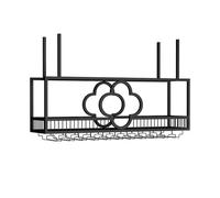 Casier à vin de Plafond, casier à vin Suspendu avec Support de Verre à vin, Support de Stockage de vin avec Cintre pour Verres à Pied, étagères murales flottantes pour Bar à la Maison, étagère Murale