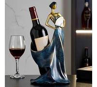 Casier à vin décoratif en résine pour comptoir femme bleu Vendos85