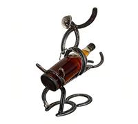 Casier à vin destiné au plan de travail | Drôle de fer art avec support d'exposition antidérapant | Organisateur de bouteilles de vin et porte-table | Pour garde-manger, banc, salle à manger