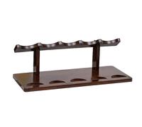 Casier à vin en bois massif de 45,7 cm, finition noyer, peut contenir 5 bouteilles, idéal pour le salon, la cuisine, le bar, le restaurant, solution de rangement de table de 46,5 cm