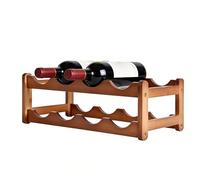 Casier à vin en bois | Organiseur de comptoir à 2 niveaux pour économiser de l'espace | Pour amis, adultes, hommes, femmes, amateurs de mariage, vacances, intérieur, pendaison de crémaillère