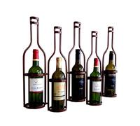 Casier à vin en fer forgé à suspendre au mur, noir