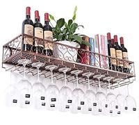 Casier à vin en fer | Porte-verres à vin | Porte-gobelet créatif | Porte-gobelet à vin rouge à l'envers | Porte-bouteilles mural à l'envers A+ Vie intéressante