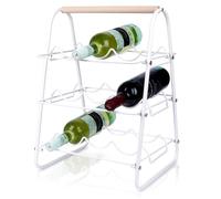 Casier à vin en métal blanc pour 9 bouteilles 33x29x46 cm