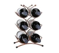 Casier à vin en métal, conception murale ultra-mince, peut contenir 2 à 6 bouteilles de vin, le revêtement en poudre est résistant aux rayures et durable, le stockage horizontal du vin maintient le