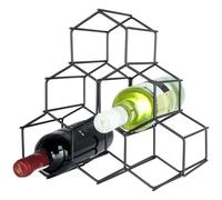 Casier à vin en métal noir pour 6 bouteilles 29,5x28,5 cm