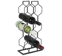Vilde Porte-bouteilles en métal noir pour 8 bouteilles 23 x 11 x 48 cm