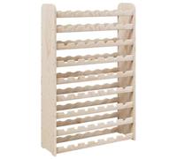 Casier à vin en pin massif 72,5 x 25 x 111,5 cm avec 9 niveaux pour 63 bouteilles, rustique et peu encombrant, idéal pour cuisine, cave, salle à manger et bar