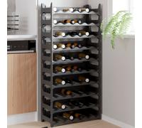 vidaXL Casier à vin pour 60 bouteilles PP empilable Gris G