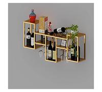 Casier à vin flottant mural, support moderne en métal pour verres à vin, étagère à verre à vin, étagères flottantes en métal, étagère d'affichage de bouteille, porte-bouteille de vin, étagère murale