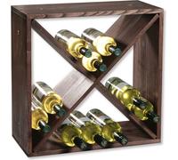 Casier à vin KESPER Casier à bouteilles de vin en pin certifié FSC® - 50x50x25 cm - pour jusqu'à 24 bouteilles - système de vin extensible - Modèle 69241