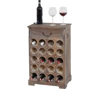Etagère À Vin Lucan Pour 20 Bouteilles / 76x48x31cm / Style Shabby Chic Marron Marron