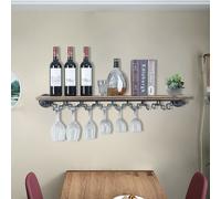 Casier à vin moderne en fer et en bois 92mx25cm Vintage étagère murale industrielle porte-bouteilles murale stockage affichage étagère suspendue pour salon chambre salle à manger couloir bar café rest