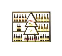 Casier à vin Mural avec lumière LED, étagère de Bar Murale avec Support en Verre, étagères de Bar murales pour Bouteilles d’Alcool, étagères d’Affichage des Bouteilles d’Alcool, pour la cuis