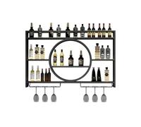 Casier à vin Mural Bar Armoire à vin Salon Moderne Nouveau casier à vin en Fer Simple Bar Casier à vin Unité de Bar Mural Étagères flottantes pour la Maison Restaurant Bars