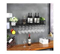 Casier à vin Mural créatif à Suspendre avec Cadre en Fer pour Restaurant, Rangement élégant des Verres à vin, étagère en Verre Peu encombrante, Solution élégante de présentation du