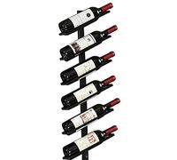 Casier à vin mural en fer empilable et incliné, design européen simple pour décoration d'intérieur, élégant présentoir à vin, organisateur de bouteilles peu encombrant.