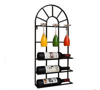 Casier à vin mural Loft Casier à vin en fer forgé étagère murale étagère murale étagère à vin casier à vin casier à vin cadre casier à vin support support tasse - 35 x 9 x 75 cm petit casier à vin
