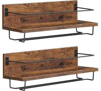 Casier à vin mural métal avec porte-verres intégré Vendos85