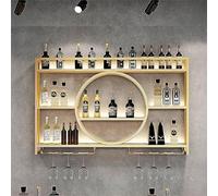 Casier à vin mural moderne en métal avec étagères flottantes, porte-vin en fer pour la maison et le restaurant, bar, rangement de verres à vin de 140 cm, élégant présentoir à vin nizer
