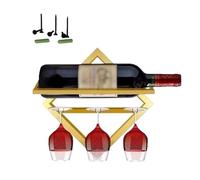 Casier à vin mural pliable pour bars et caves - Porte-bouteilles doré élégant - Décoration d'intérieur et gain de place pour les amateurs de vin
