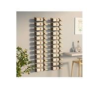 Vidaxl Casier À Vin Mural Pour 12 Bouteilles 2 Pcs Doré Fer Doré
