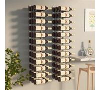 vidaXL Casier à vin mural pour 36 bouteilles 2 pcs Blanc Fer