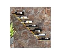 vidaXL Casier à vin mural pour 7 bouteilles Doré Fer