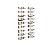 vidaXL Casier à vin mural pour 9 bouteilles 2 pcs Blanc Fer Blanc