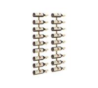 Casier à vin mural pour 9 bouteilles 2 pcs Doré Fer Doré G