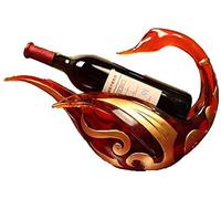 Casier à vin mural rouge moderne pour bouteilles de vin de jardin - Plateau à vin tendance en verre et résine - Convient pour la maison, la télévision, l'armoire à vin, petit casier à vin