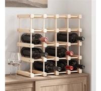 vidaXL Casier à vin pour 20 bouteilles – Bois massif de pin marron – Moderne