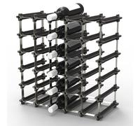 casier à vin pour 30 bouteilles support à vin modulaire empilable et extensible